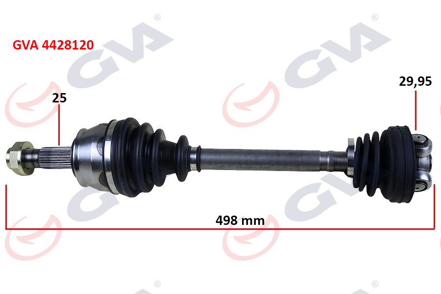KOMPLE AKS SAĞ MİL SİZ AKS LALE SİZ GRANDE PUNTO 1.3 MJT 75HP 497mm 46308522-55700558-46308329