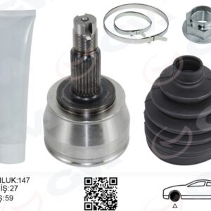 AKS KAFASI ÖN SAĞ-SOL FIAT DOBLO 10 500 X 14 ALFA ROMEO 166 05 JEEP RENEGADE 14 COMPASS 17 OPEL COMBO 12 1.4 1.6D MTJ 2.0D MTJ