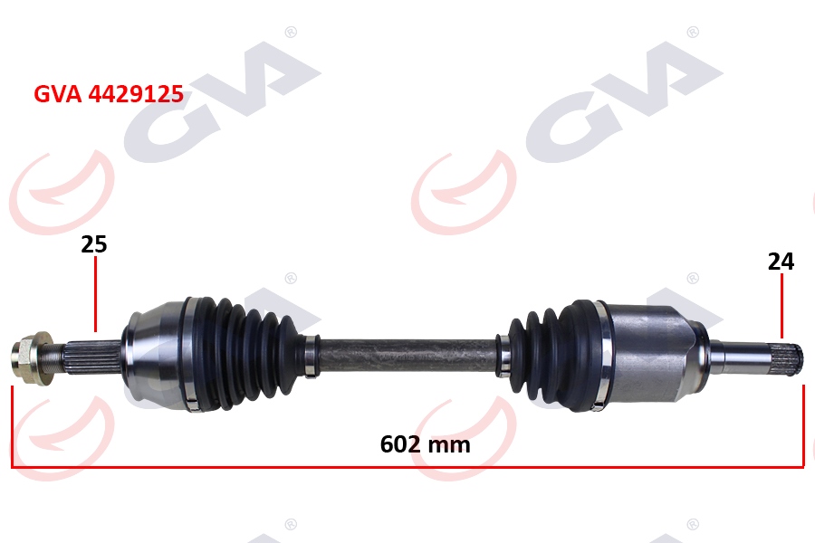 AKS KOMPLE SOL BIPPER-NEMO 1.3 HDI 10 FIORINO 1.3 MJTD Euro5 MOT. 13 İÇ AKS KAFALI 602mm