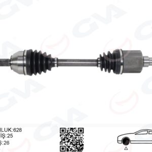 ON AKS KOMPLE SOL TRANSIT CONNECT 1.8 TDCI 02 14 75 -90-110PS 628mm 2T143B437CD-9T163B437AA