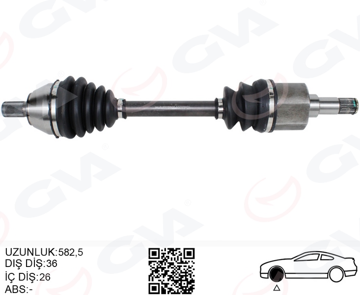 ÖN AKS KOMPLE SOL FORD FOCUS II 04 11 2.0 TDCI C-MAX 04 11 2.0 TDCI VOLVO S40 II 04 12 1.6D-2.0 D C30 04 12 1.6D-2.0 D V50 04 12 1.6D-2.0 D -1.8-2.0