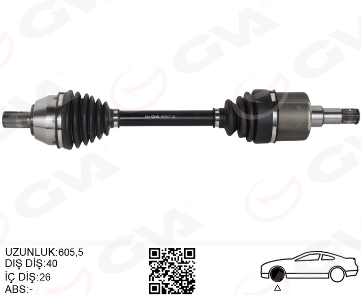 ÖN AKS KOMPLE SOL FORD MONDEO 2.0 TDCI-1.6 TDCI 07 14- GALAXY 2.0 TDCI 07 14 S-MAX2.0 TDCI 07 14 VOLVO S60 II D3-D4-D5 12 15 S80 II 2.5 T -2.0 TDCI
