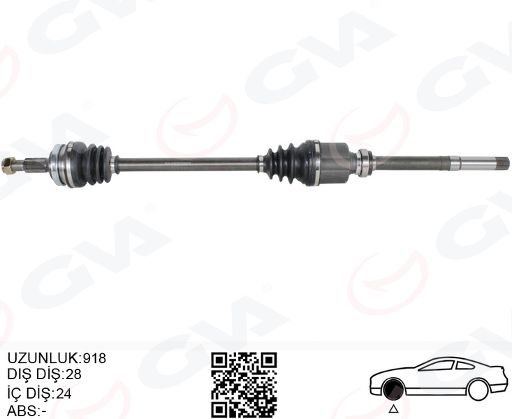 KOMPLE AKS SAĞ ON PSA RIFTER 1.5 HDI 19- PARTNER 1.5 HDI 18- BERLINGO 1.5 HDI 18- COMBO 1.5 CDTI 19-