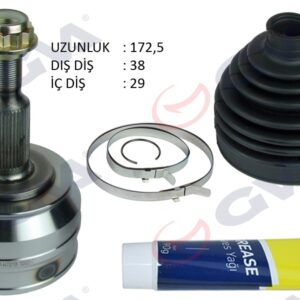 AKS KAFASI DIŞ ÖN TRANSPORTER T5 2.5 TDI 04-10 AXD 38x29x63 172.5mm