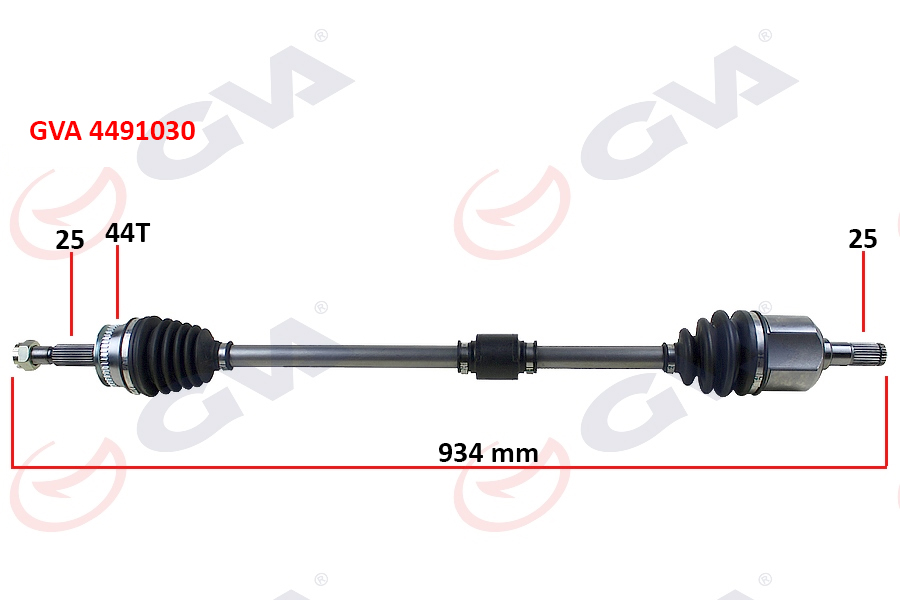 KOMPLE AKS SAĞ HYUNDAI ELANTRA 1.6L G4ED Benzinli 16v Otomatik vites 01-06 ABS li 25x25 - ABS 44 diş komple boy 934mm 495002D112-495002D113