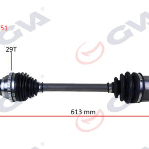 KOMPLE AKS SOL ACCENT ADMIRE 1.3-1.5D 03-06 ABS Lİ 29DİŞ 613mm