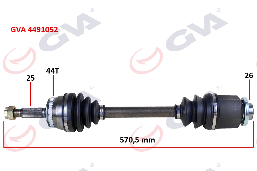 KOMPLE AKS SAĞ HYUNDAI ACCENT ADMIRE 1.5L D3EA CRDI 3 silindir 02-05 ABS li 25x 24 2 - ABS 44 diş komple boy 570mm 4950125955-4950125905