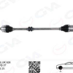 KOMPLE AKS SAĞ HYUNDAI BAYON 1.0L 1.4L G3LE G4LC 21- 25x27 komple boy 926mm