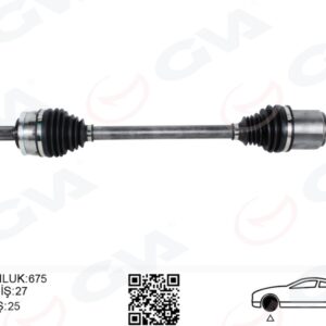 KOMPLE AKS SOL HYUNDAI BAYON 1.0L 1.4L G3LE G4LC 21- 25x27 komple boy 675mm