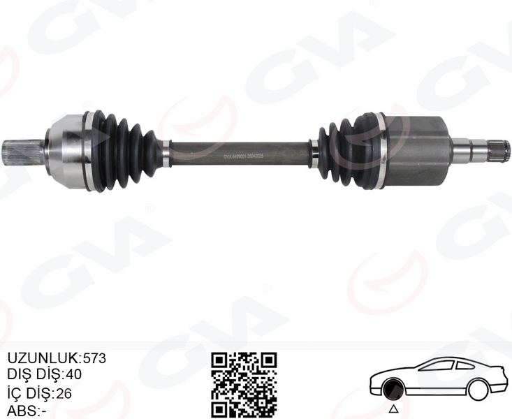 ÖN AKS KOMPLE SOL VOLVO S60 II 15 V60 I 15 V70 III 15 D2-T3-T4 OTOM. SANZIMAN 8 VITES
