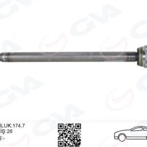 AKS MILI ARKA SOL INCE KISA 840mm MERCEDES SPRINTER B906 . VW CRAFTER 30-35-50 Z:26-29 PORYALI
