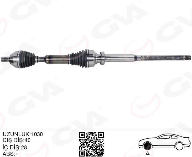 ÖN AKS KOMPLE SAG VOLVO XC60 2.4 D 10 61 XC60 I 2.0 T OTOM. 09 12 XC60 I D3 / D4 10 14 XC60 I SUV T6 AWD 14
