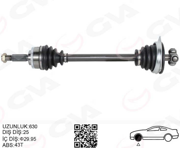 ÖN AKS KOMPLE SOL VOLVO S40 I 1.6-1.8 1.9DI 1.6 99 04 V40 I 1.6-1.8 1.9DI 1.6 99 04