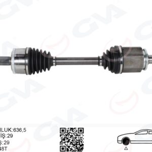 KOMPLE AKS ÖN SOL DISCOVERY 3 L319 DISCOVERY 4 L319 R.R SPORT I L320 636.5MM LR072069-LR047295-TDB500110