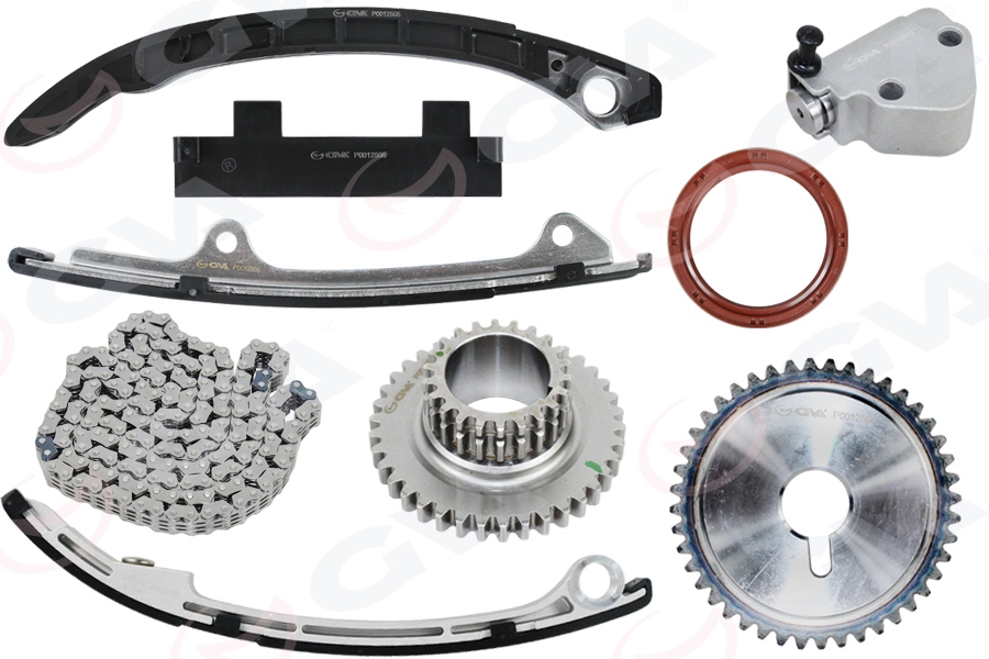 EKSANTRİK ZİNCİR SETİ NISSAN X-TRAIL 2.0L QR20 T30 01-06 2.5L QR25DE T30 01-06 / PRIMERA 2.0L QR20 P12 03- BALANS ZİNCİRİ VE BALANS GERGİSİ YOK