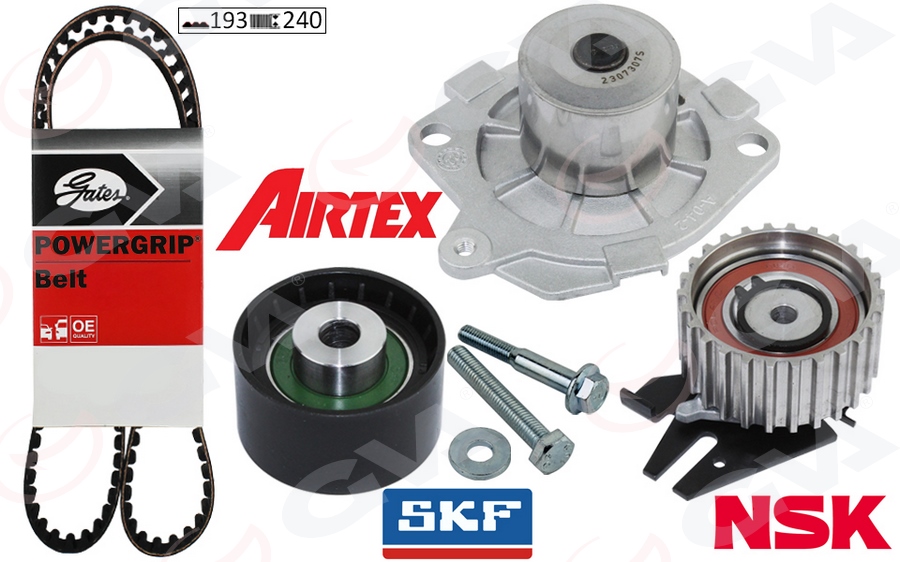 DEVİRDAİMLİ EKSANTRİK GERGİ KİTİ 193x240 DOBLO 01 BRAVA-BRAVO- 96-01 -PALIO 00- MAREA 96- 1.9TD
