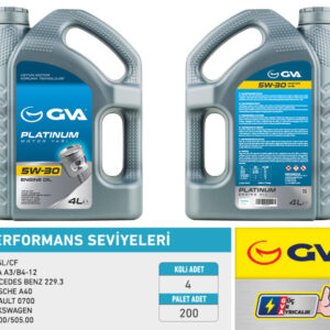MOTOR YAĞI 5W30 4 LT PLATINUM TAM SENTETİK API SL/CF