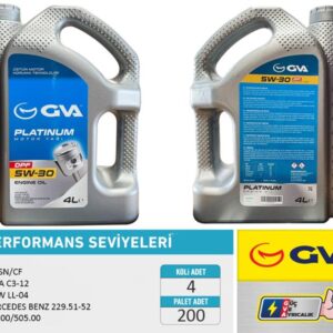 MOTOR YAĞI 5W30 4 LT PLATINUM PARTİKÜLLÜ-DPF TAM SENTETİK API SN/CF 5W30-93165556-7711943761