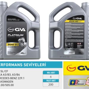 MOTOR YAĞI 20W50 4 LT PLATINUM MİNERAL API SL/CF