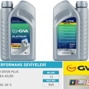 MOTOR YAĞI 1 LT 0W16 TAM SENTETİK API SP / SN-PLUS ILSAC GF-6B HIBRIT ARAÇLAR İÇİN