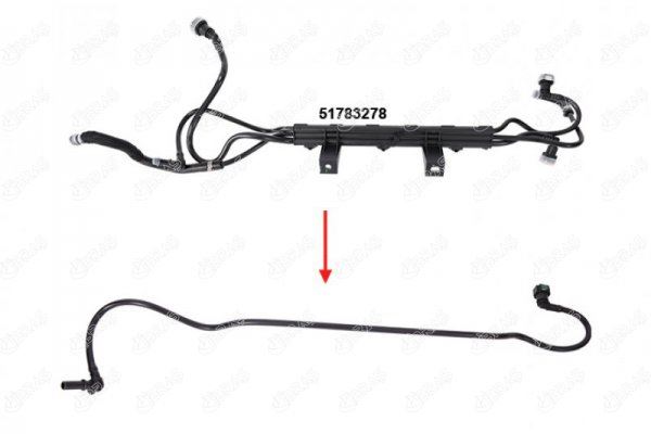 YAKIT BORUSU FIAT DOBLO 1.3 MULTIJET BRAKET HARİÇ 51783278