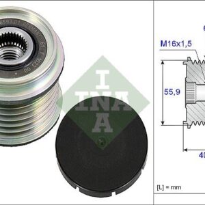 ALTERNATÖR KASNAĞI RULMANLI CLIO II-KNG-MGN-SCENIC 1.9DCI-1.9DTI-LGN II 1.8 16V-2.0 16V F9Q 7701055871-7701477502-7701207807