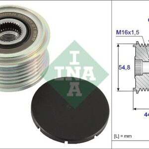 ALTERNATÖR KASNAĞI CLIO II-MGN-KNG-SCENIC K4M-K4J-K9K-F4P 6 KANAL RULMANLI AYARLI 7701477689-7700110616