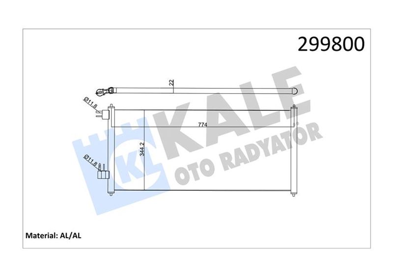 KLIMA RADYATÖRÜ CONNECT 02 14 1.8 TDCI 75-90-110PS 2T1H19710AC-4488406-2T1H19710AB