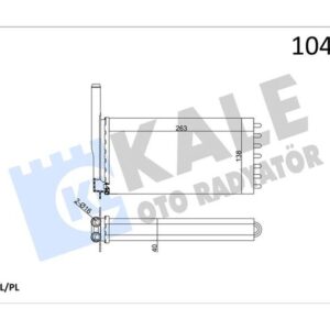 KALORİFER RADYATÖRU ESCORT KLİMASIZ 265x138x40 2 SIRA AL PL SİSTEM 96AT18476AA