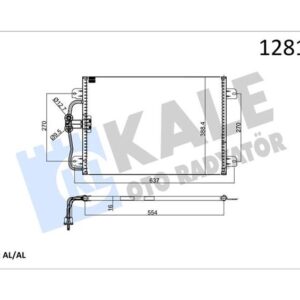 KLİMA KONDENSERİ MGN I 96-03 1.4-1.6-2.0-1.9D 545x391x16