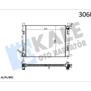 RADYATÖR CLIO IV-LOGAN II-DOKKER-LODGY 1.5 DCİ 26mm BRAZING 214100078R-214101612R