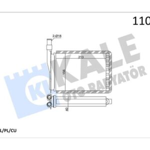 KALORİFER RADYATÖRÜ R9-R11-EXP 212x156 BAKIR/PLASTİK 2 SIRA CU PL SİSTEM 7701027078