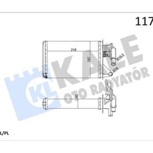 KALORİFER RADYATÖRÜ UNO 218x156.5x40 MUSLUKLU 2 SIRA AL PL SİSTEM 40787031-5943154-7753630-7754055