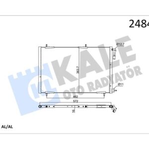 KLİMA RADYATÖRÜ KONDENSER PEUGEOT P206 98 09 1.1-1.4-1.6-2.0-1.4HDI-1.6HDI AL/BRZ
