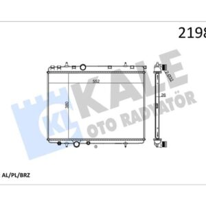 RADYATÖR P206-P307-XSARA 2.0i 16V 1 SIRA ALB SİSTEM TAHLIYE MUSLUKLU 1330.53-1330.H6-1331.CZ