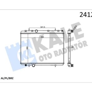 RADYATÖR 407 04 C5 04 1.6HDI 2.2 16V AC MEK 552x380x26 1 SIRA ALB SİSTEM 1330.J9