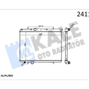 RADYATÖR P206 1.4HDI TURBO DİESEL 1.6I 16V-1.9D-2.0HDI TURBO DİESEL - 2.0I 16V 1 SIRA ALB SİSTEM