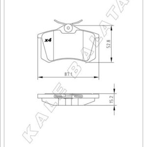 ARKA FREN BALATA RENAULT CLIO 05 KANGOO 01 LAGUNA 96 FLUENCE 09 MEGANE 96 CITROEN BERLINGO 99 C2 C3 C4 03 DS4 11 PEUGEOT 307 00 308 07 PARTNER 96 VW