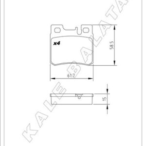 FREN BALATASI ARKA MERCEDES W201 W202 W210 W124 R170