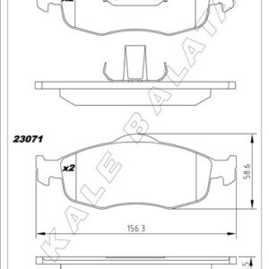 ÖN BALATA ESCORT VI-VII 92-98 -MONDEO I-II 94-00 0986TB2697