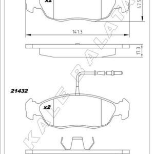 ÖN BALATA FİŞSİZ P306 93-01 XSARA 2.0 16V 97-05 P106-SAXO 1.4-1.6 GDB1322