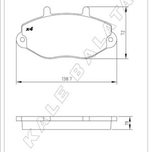 FREN BALATASI ÖN FORD TRANSİT 92  T15-M15