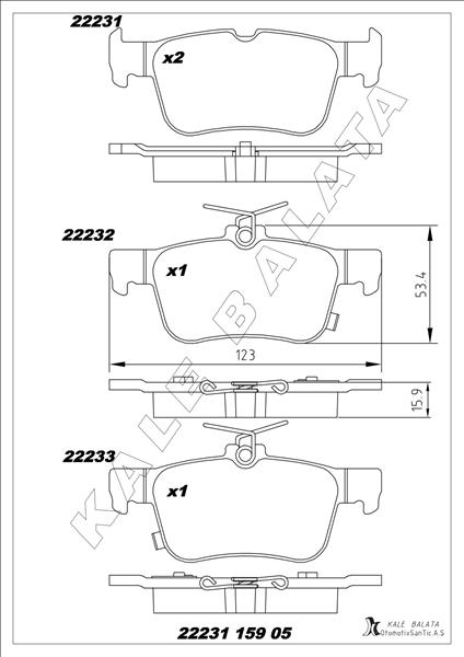 ARKA FREN BALATASI GALAXY III 15 MONDEO V 14 EDGE 15 19 FOCUS IV 17 KUGA III 19
