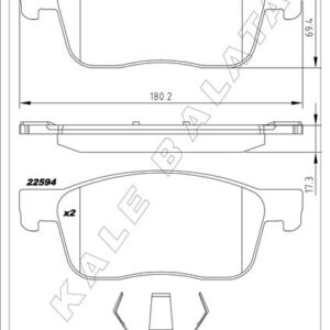 ÖN FREN BALATASI FIAT SCUDO 23  ZAFIRA LIFE 19  VIVARO C 19  JUMPY III 16  EXPERT 16  TOYOTA PROACE 16  304 mm
