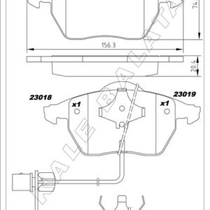 ÖN BALATA FİŞLİ BÜYÜK TİP PASSAT-A4-A6 97-04 GDB1307