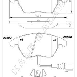 ÖN BALATA FİŞLİ CADDY III 04 GOLF IV V VI 97 JETTA PASSAT 05 POLO 09 OCTAVIA 04 GDB1550