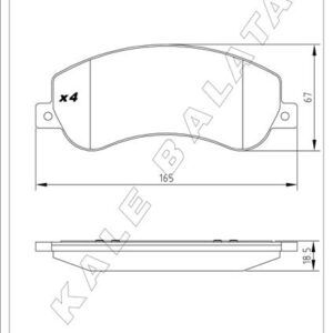 ON FREN BALATASI TRANSIT V348 06 14 A.CEKER 11 /  VW AMAROK 2.0TDI 10  FİŞSSİZ