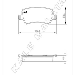 ARKA FREN BALATASI S-MAX 09 06 GALAXY III 06 VOLVO S60 10 S80 06 V60 -V70 06 XC60 08 XC70 06