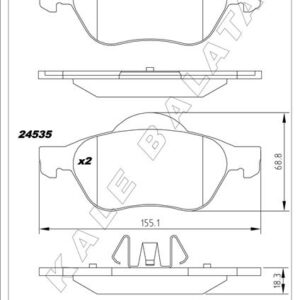 ÖN BALATA MEGANE II 02 SCENIC II 02 CLIO III 05 1.5dCi 1.6 16V 2.0 16V