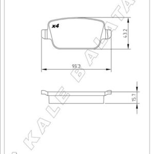 ARKA FREN BALATASI MONDEO IV CA2 07 14 S-MAX 09  06  S-MAX 09  KUGA I 08 12 GALAXY III 06  VOLVO S80 II 06  S80 07  V70 06  V70 07  XC70 06